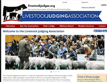 Tablet Screenshot of livestockjudges.org